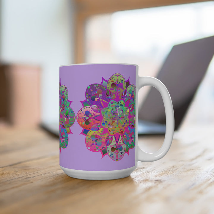 Mandala Art 15oz Ceramic Mug - Perfect for Coffee & Tea Lovers 1 - Blululi