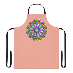 Mandala Art Apron - Apricot & Black All Over Prints - Blululi