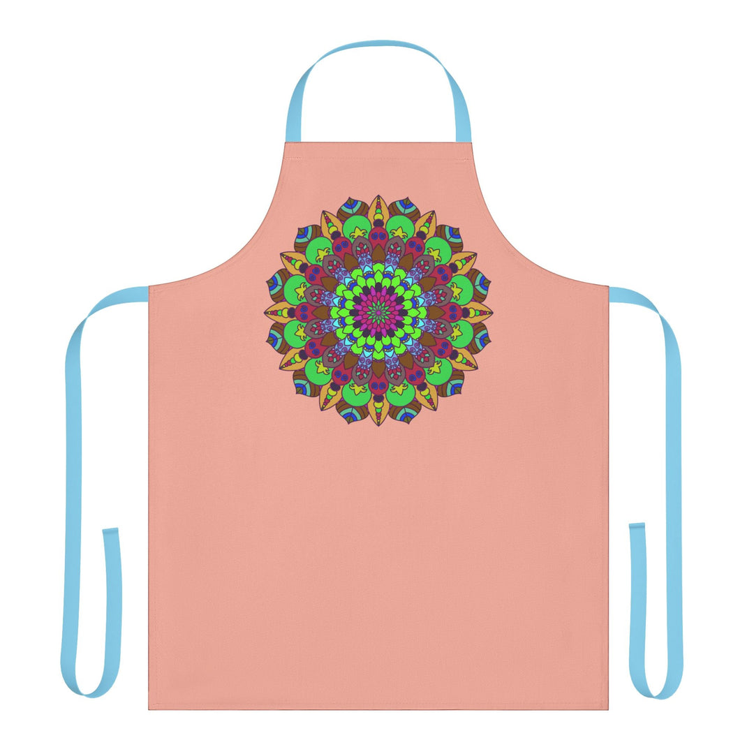 Mandala Art Apron - Apricot & Black All Over Prints - Blululi