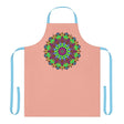 Mandala Art Apron - Apricot & Black All Over Prints - Blululi