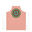 Mandala Art Apron - Apricot & Black All Over Prints - Blululi