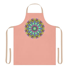 Mandala Art Apron - Apricot & Black All Over Prints - Blululi