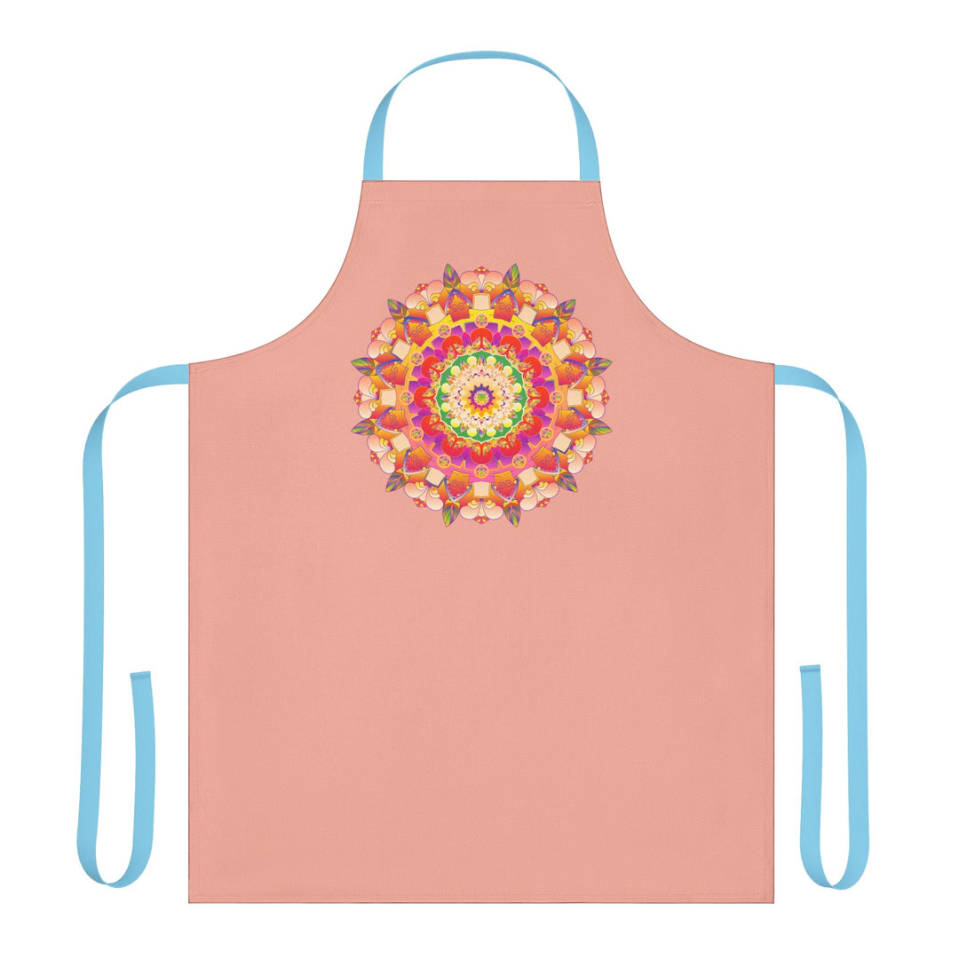 Mandala Art Apron - Apricot & Black All Over Prints - Blululi