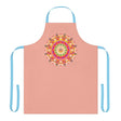 Mandala Art Apron - Apricot & Black All Over Prints - Blululi