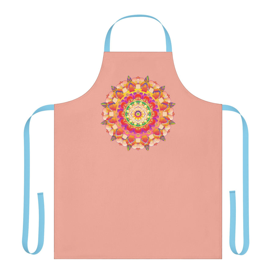 Mandala Art Apron - Apricot & Black All Over Prints - Blululi