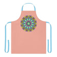 Mandala Art Apron - Apricot & Black All Over Prints - Blululi