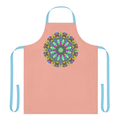 Mandala Art Apron - Apricot & Black All Over Prints - Blululi