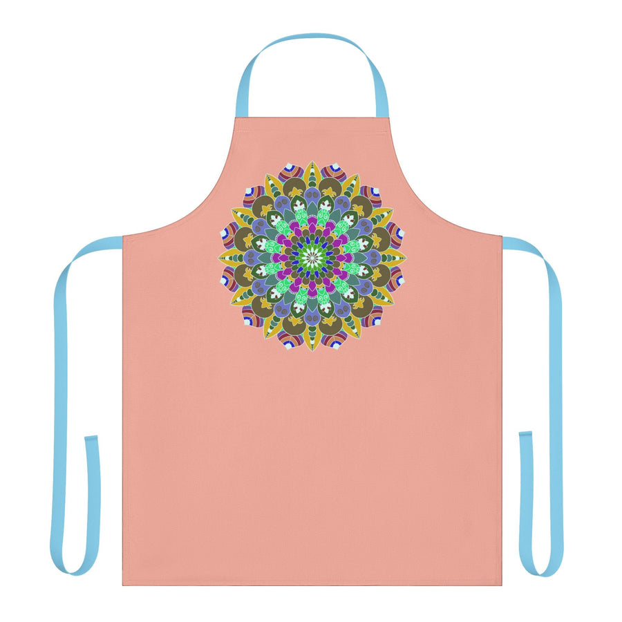 Mandala Art Apron - Apricot & Black All Over Prints - Blululi