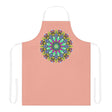 Mandala Art Apron - Apricot & Black All Over Prints - Blululi