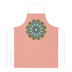 Mandala Art Apron - Apricot & Black All Over Prints - Blululi