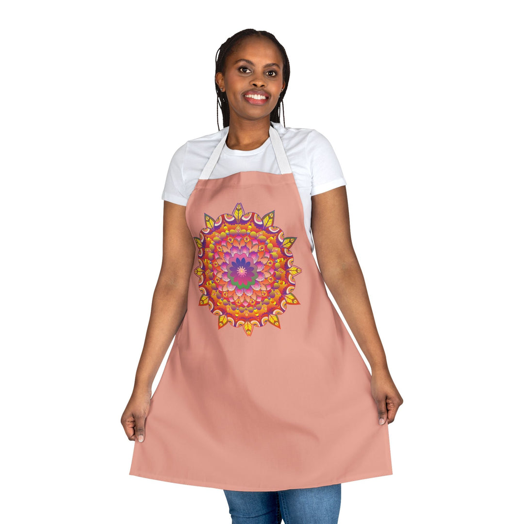 Mandala Art Apron - Apricot Blossom All Over Prints - Blululi