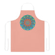 Mandala Art Apron - Apricot & Blue All Over Prints - Blululi