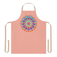 Mandala Art Apron - Apricot & Blue Floral All Over Prints - Blululi