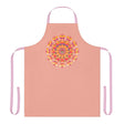 Mandala Art Apron - Apricot & Colorful All Over Prints - Blululi