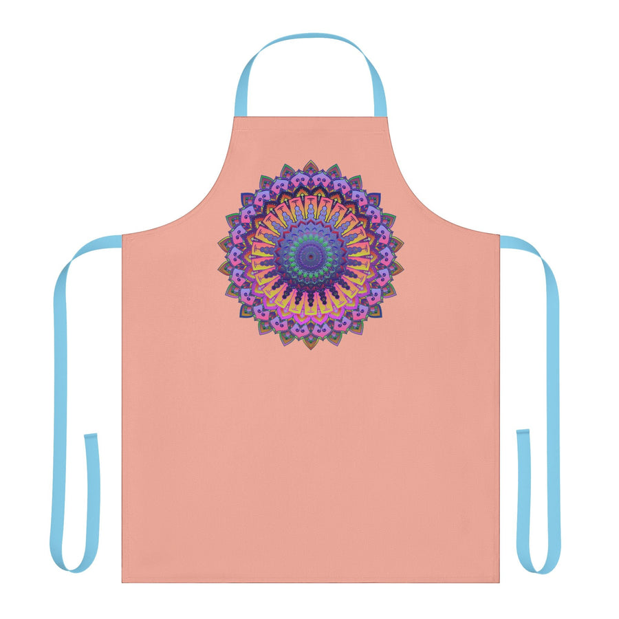 Mandala Art Apron - Apricot & Colorful All Over Prints - Blululi