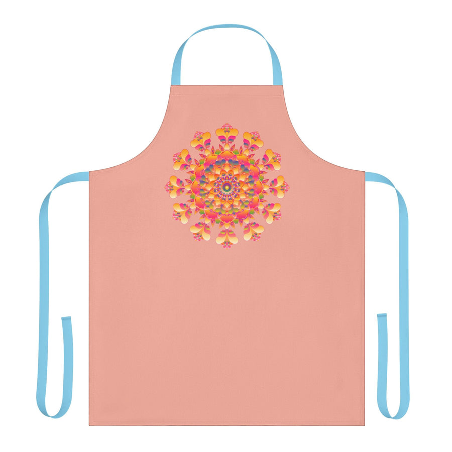 Mandala Art Apron - Apricot & Colorful All Over Prints - Blululi