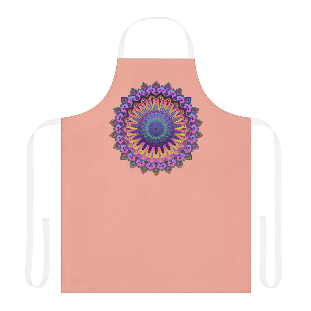 Mandala Art Apron - Apricot & Colorful All Over Prints - Blululi