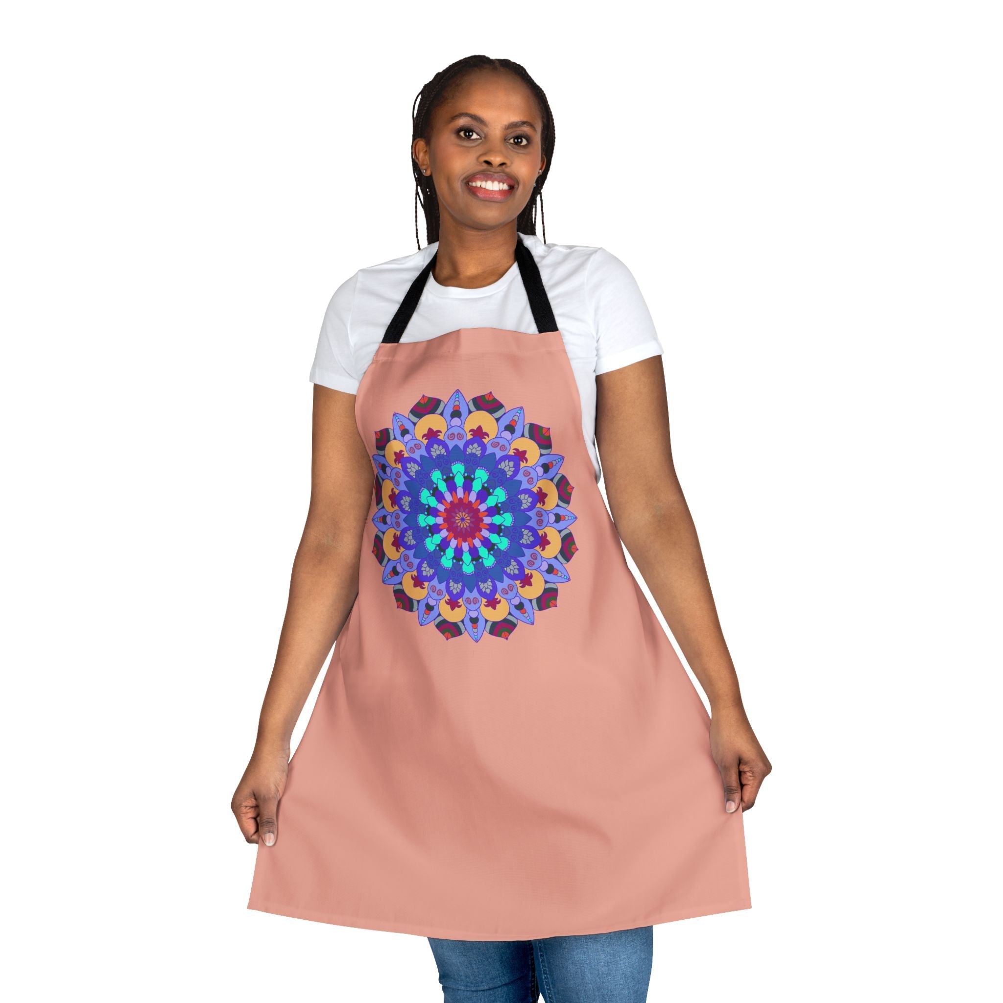 Mandala Art Apron - Apricot - Colorful & Unique All Over Prints - Blululi