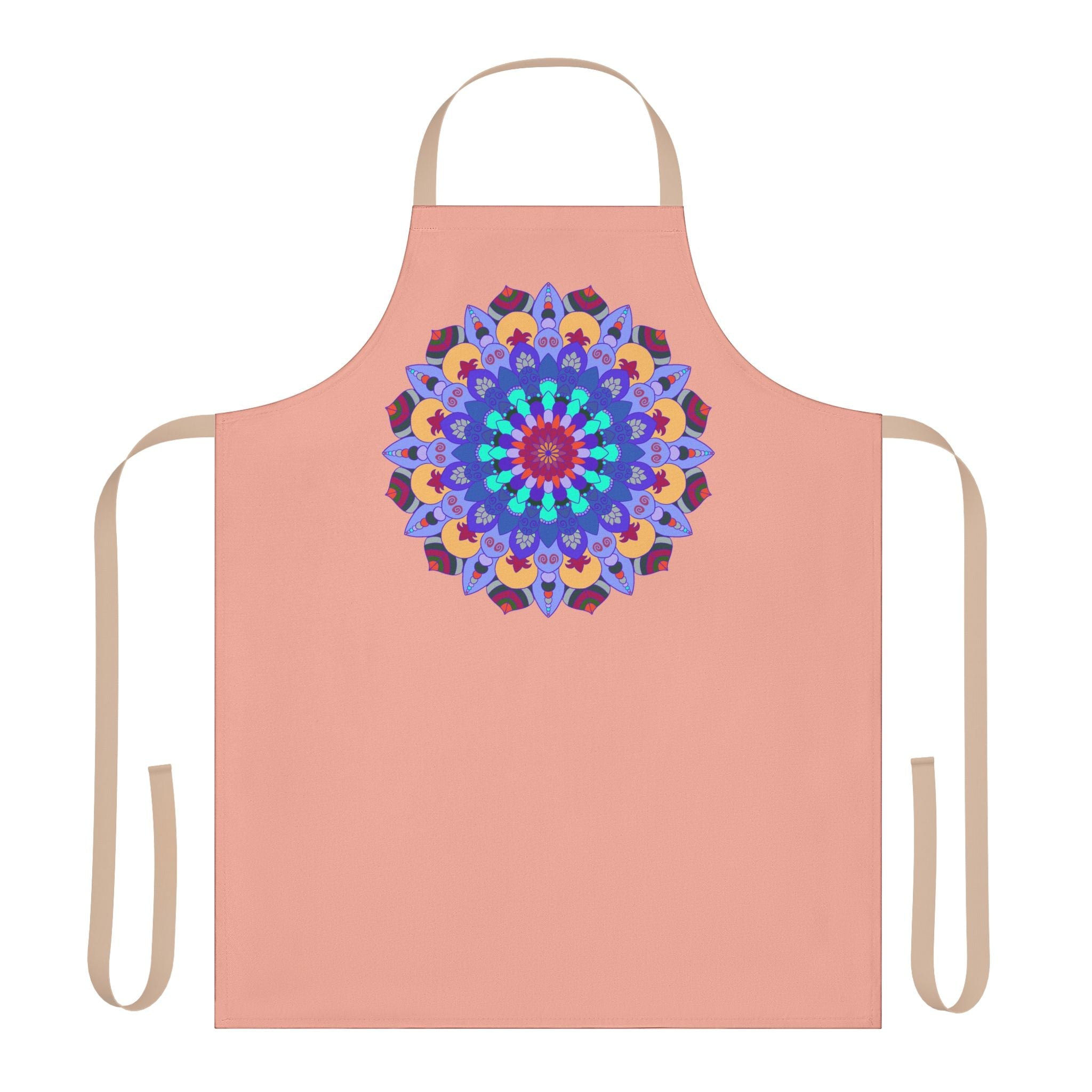 Mandala Art Apron - Apricot - Colorful & Unique All Over Prints - Blululi