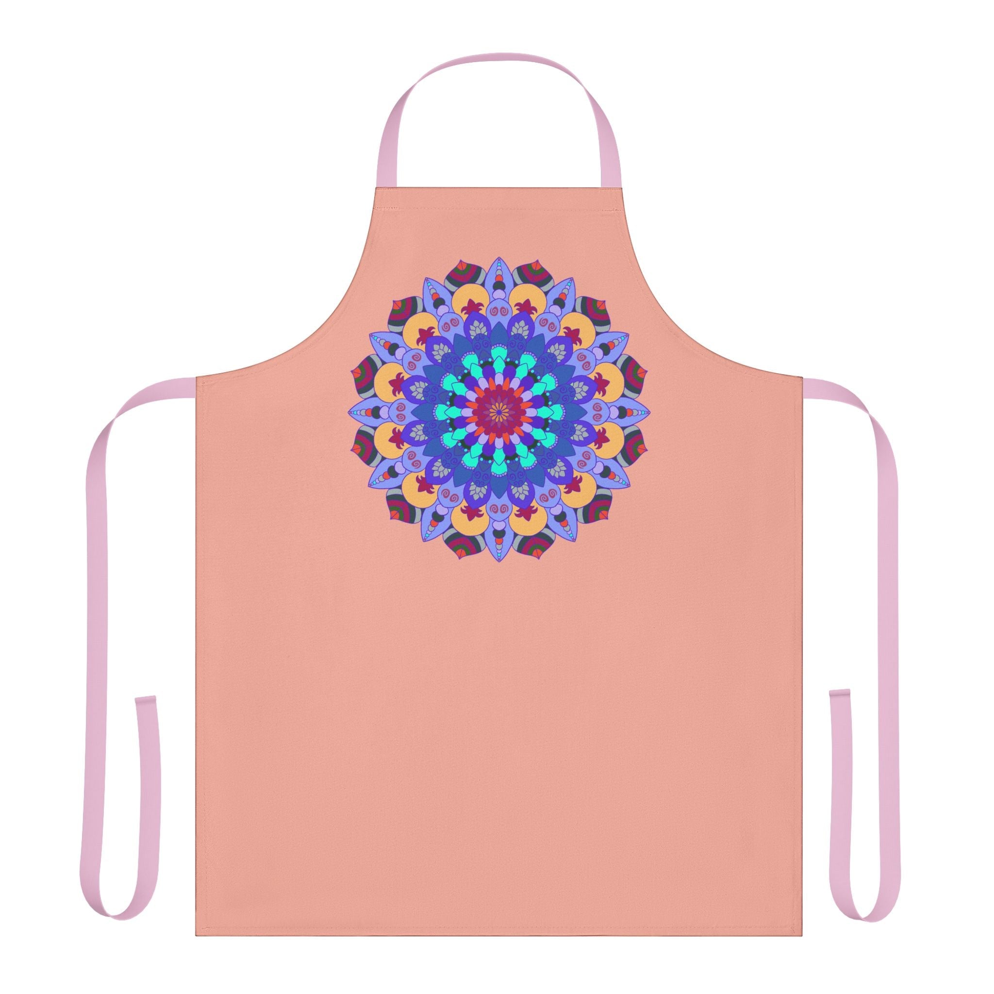 Mandala Art Apron - Apricot - Colorful & Unique All Over Prints - Blululi