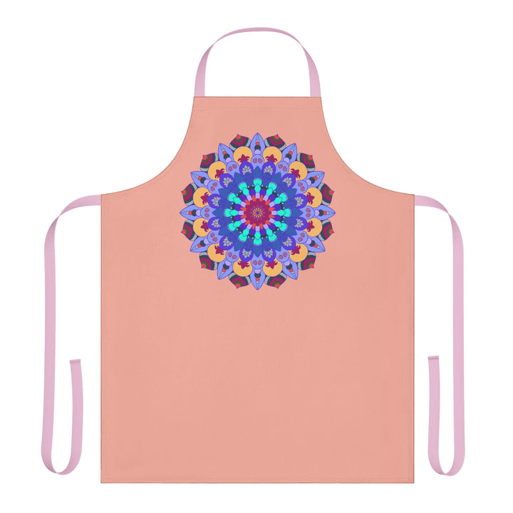 Mandala Art Apron - Apricot - Colorful & Unique All Over Prints - Blululi