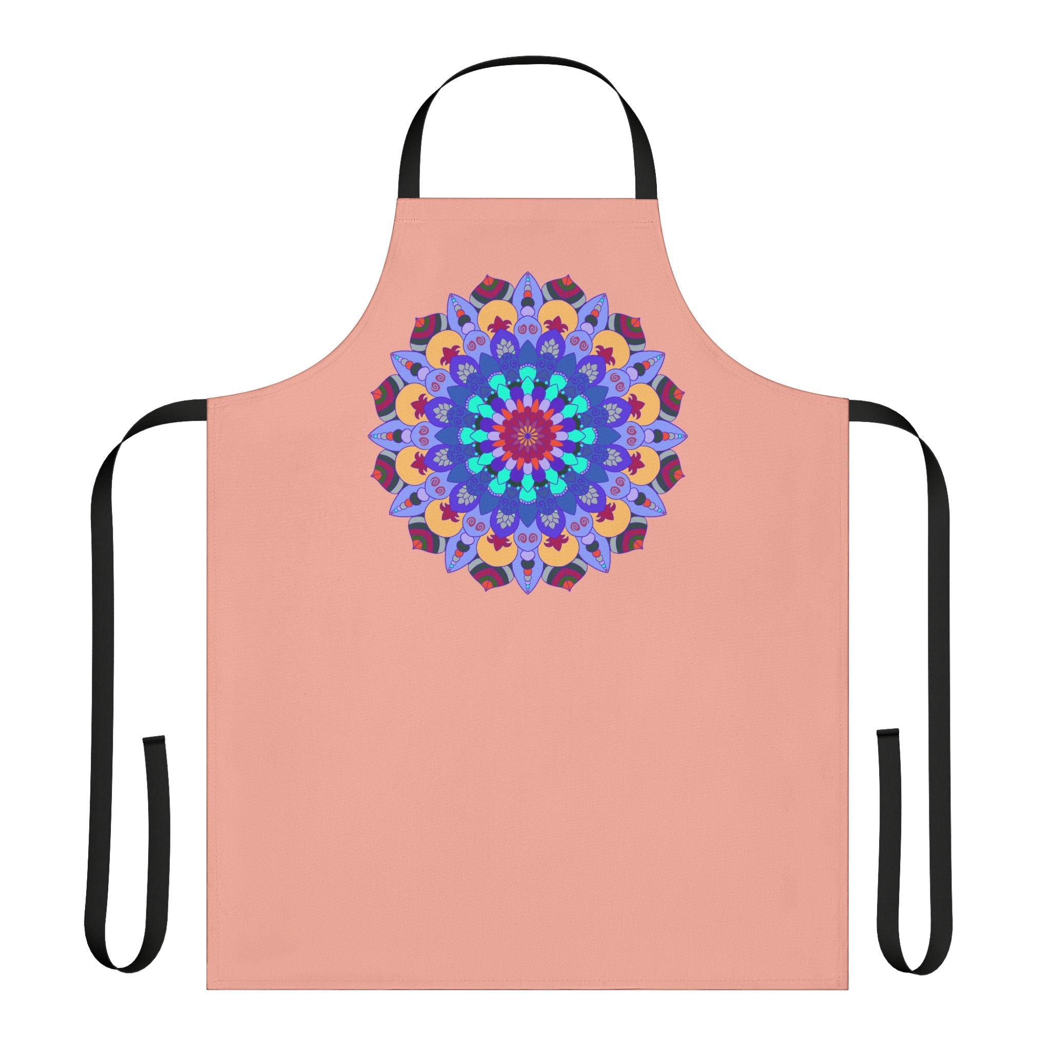 Mandala Art Apron - Apricot - Colorful & Unique All Over Prints - Blululi