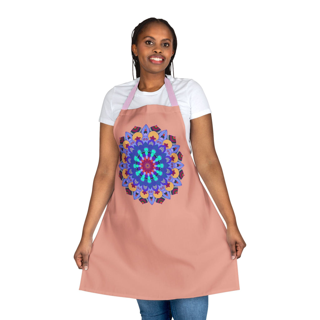 Mandala Art Apron - Apricot - Colorful & Unique All Over Prints - Blululi