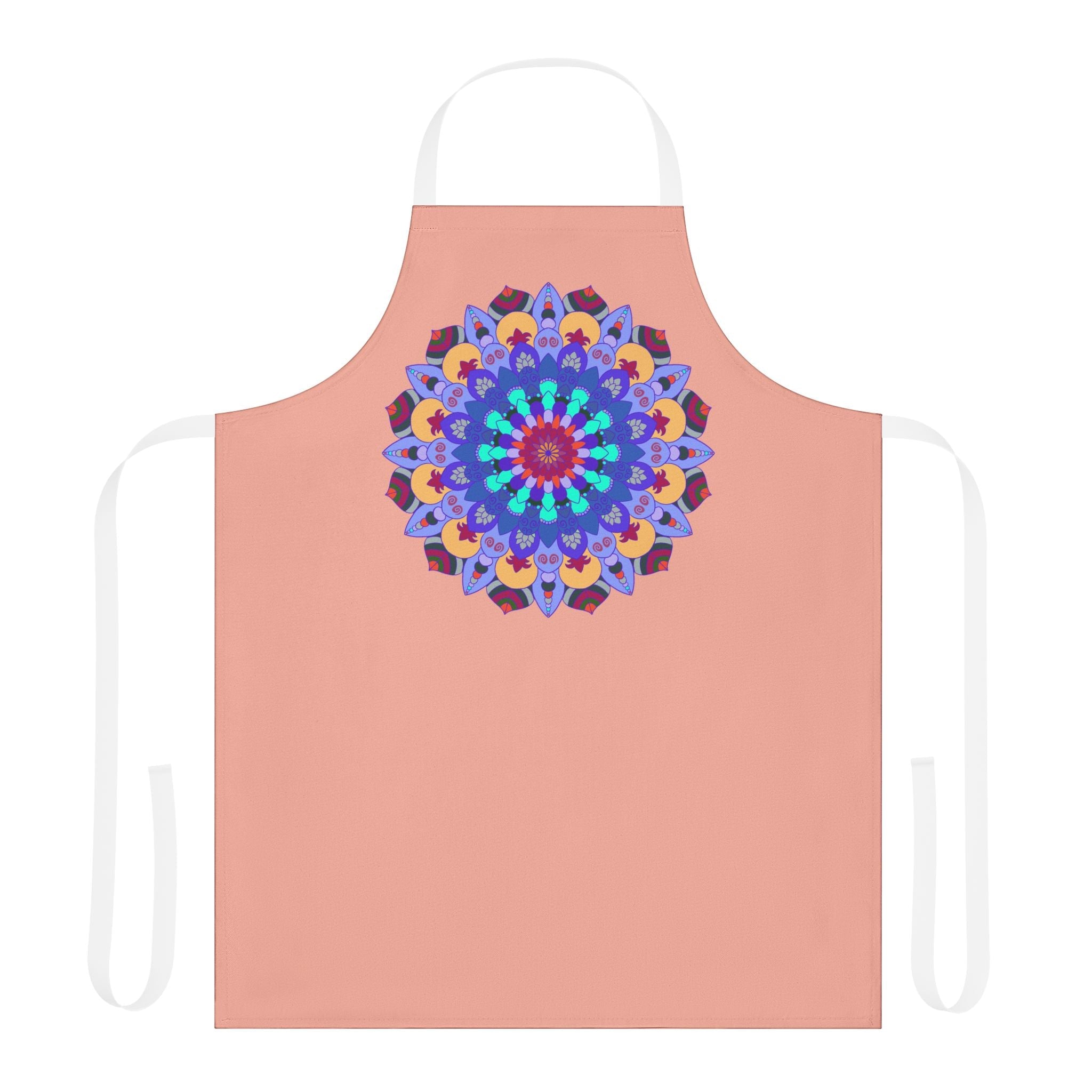 Mandala Art Apron - Apricot - Colorful & Unique All Over Prints - Blululi