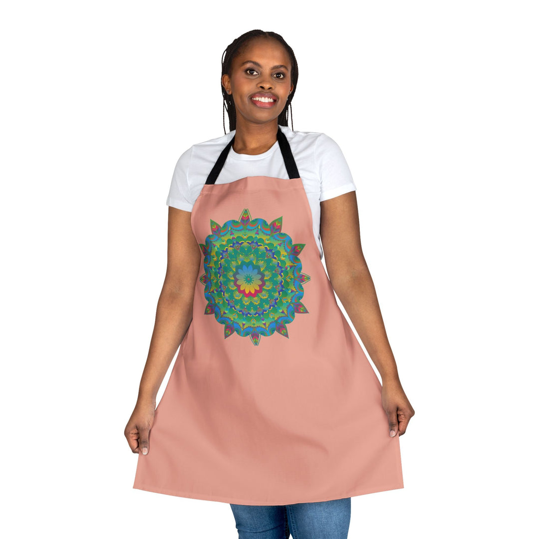 Mandala Art Apron - Apricot Delight All Over Prints - Blululi