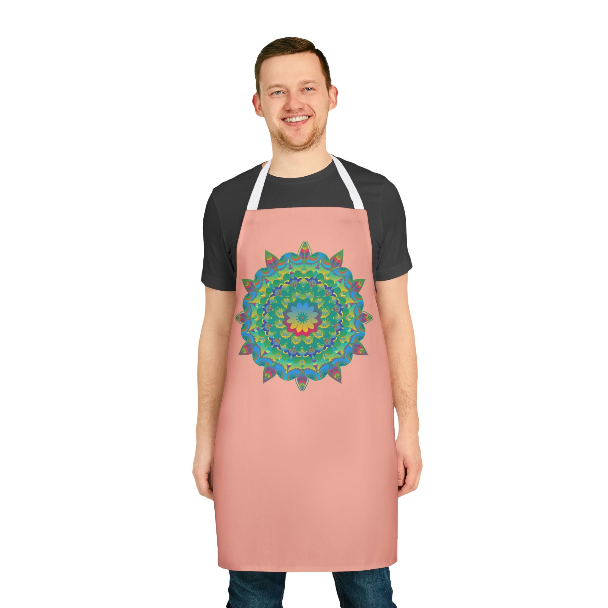 Mandala Art Apron - Apricot Delight All Over Prints - Blululi