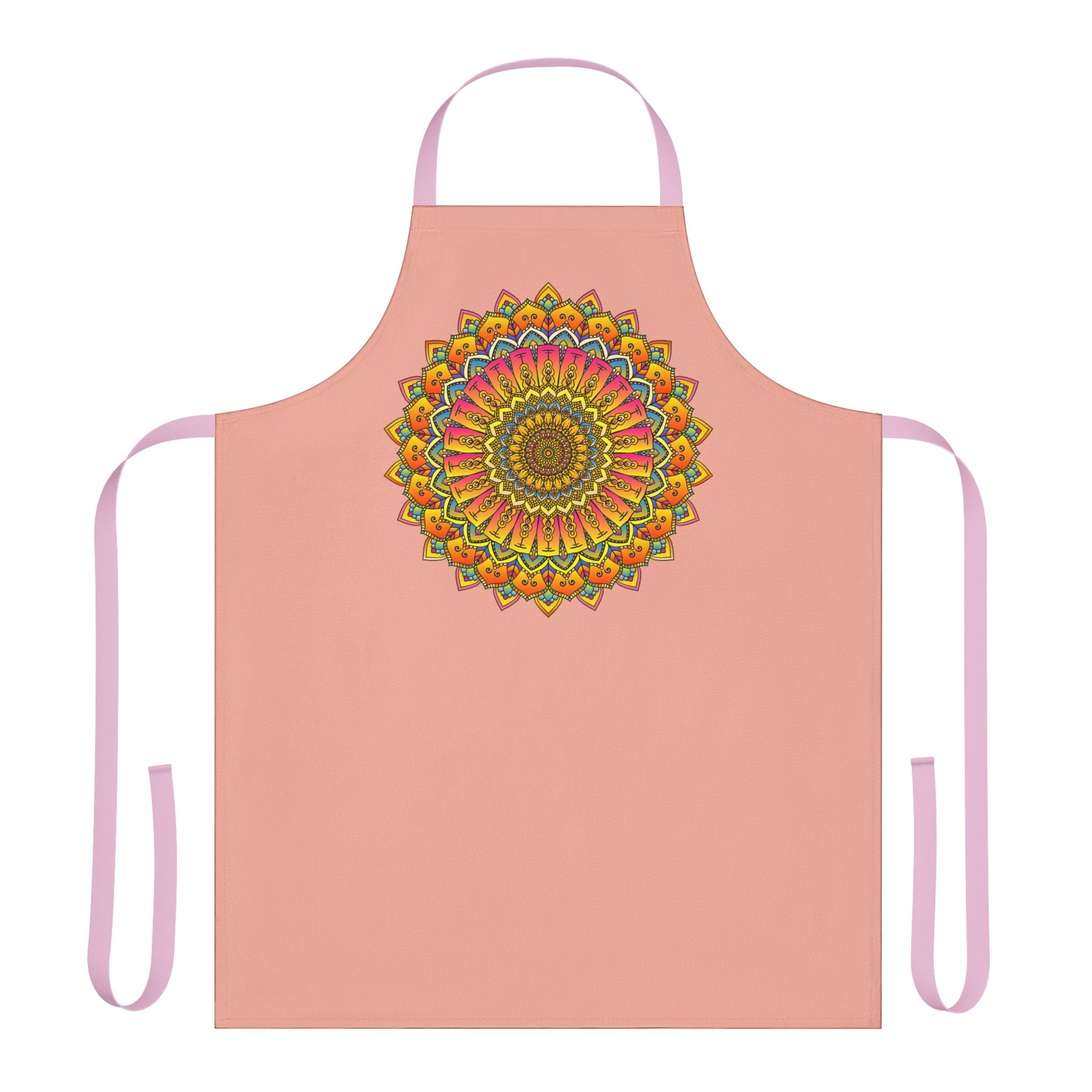 Mandala Art Apron - Apricot Dream All Over Prints - Blululi