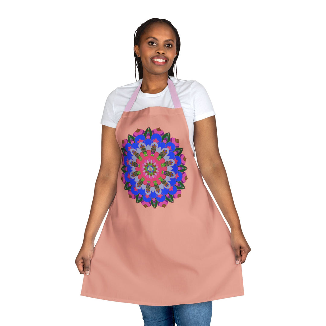 Mandala Art Apron - Apricot Dream All Over Prints - Blululi