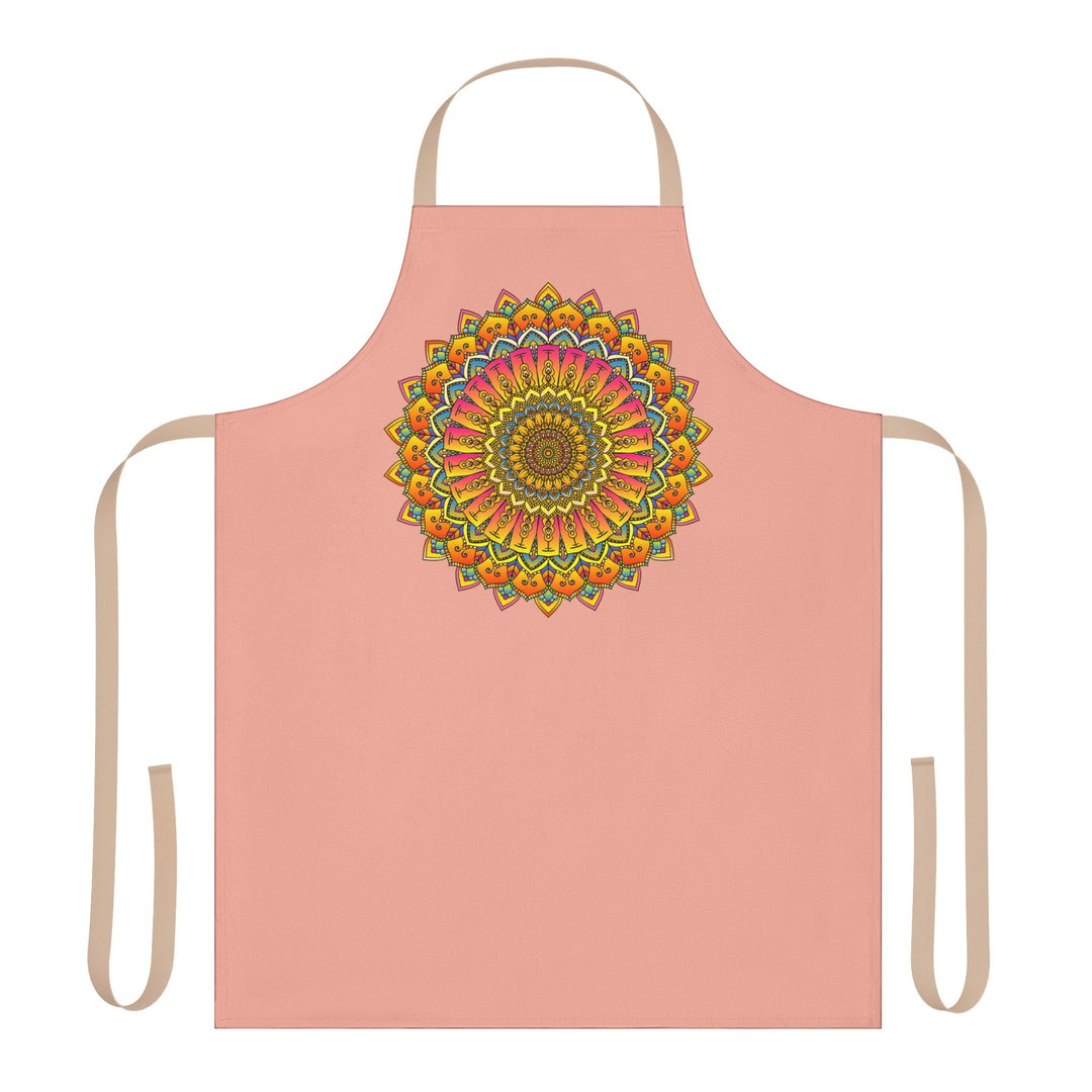 Mandala Art Apron - Apricot Dream All Over Prints - Blululi