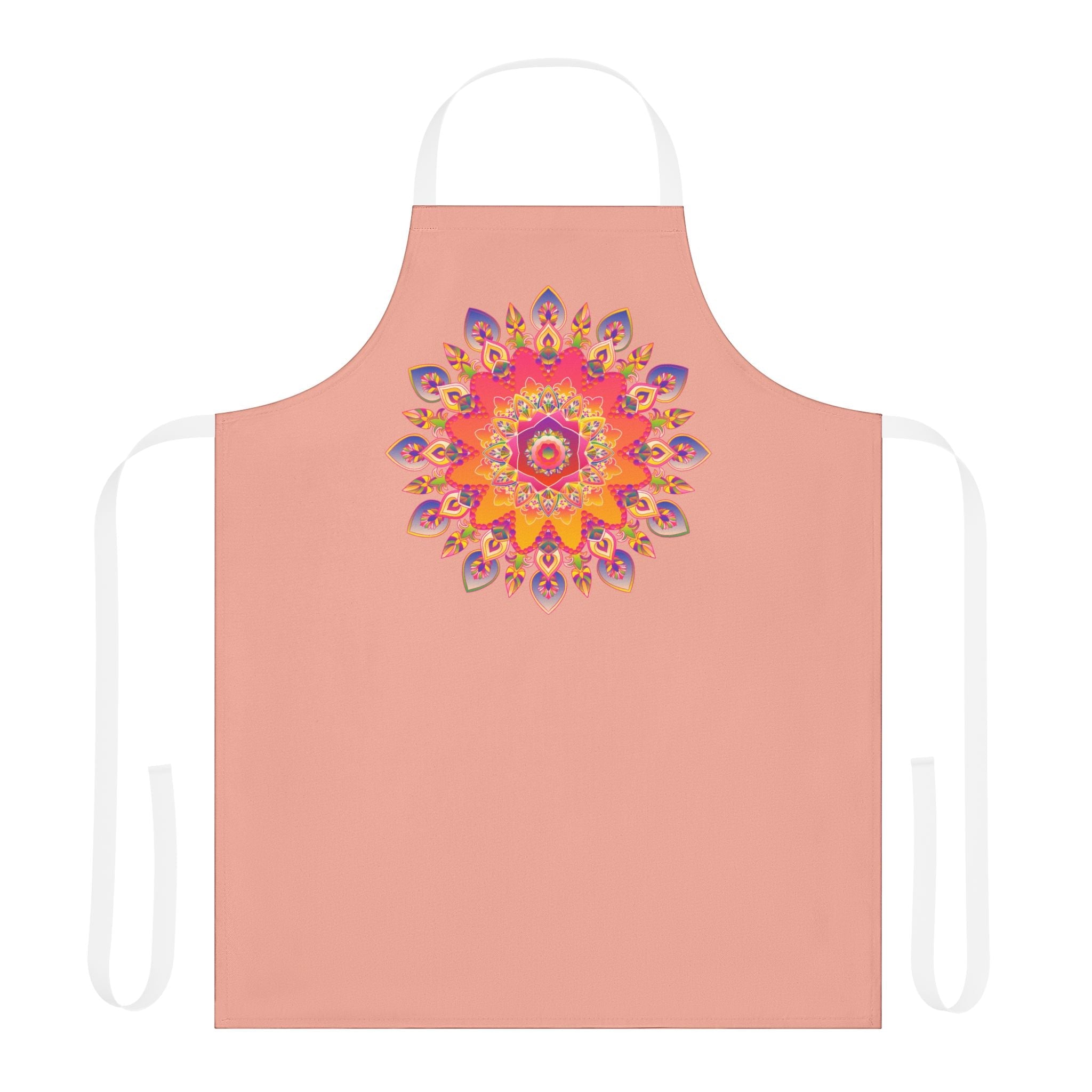 Mandala Art Apron - Apricot Dream All Over Prints - Blululi