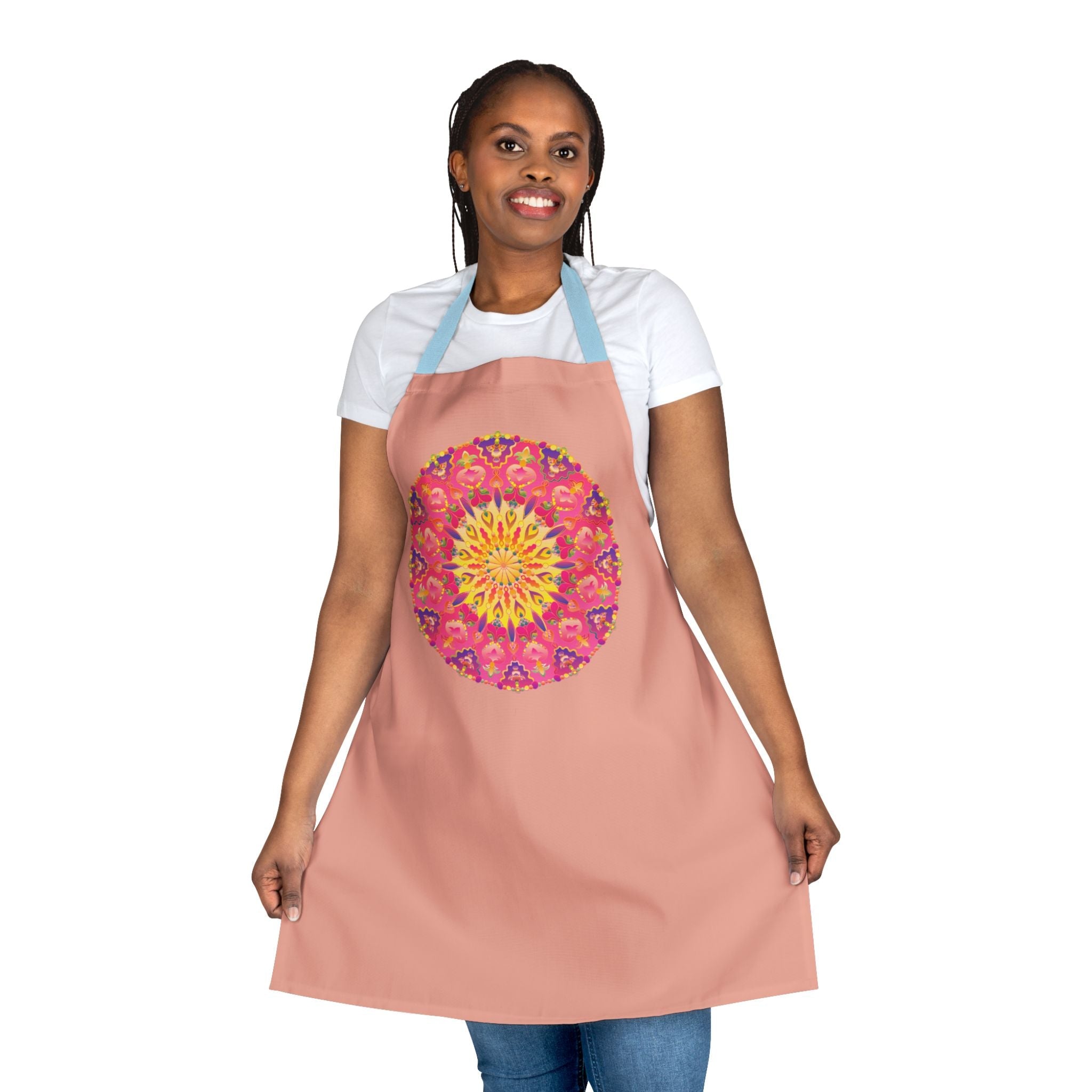 Mandala Art Apron - Apricot Dream All Over Prints - Blululi