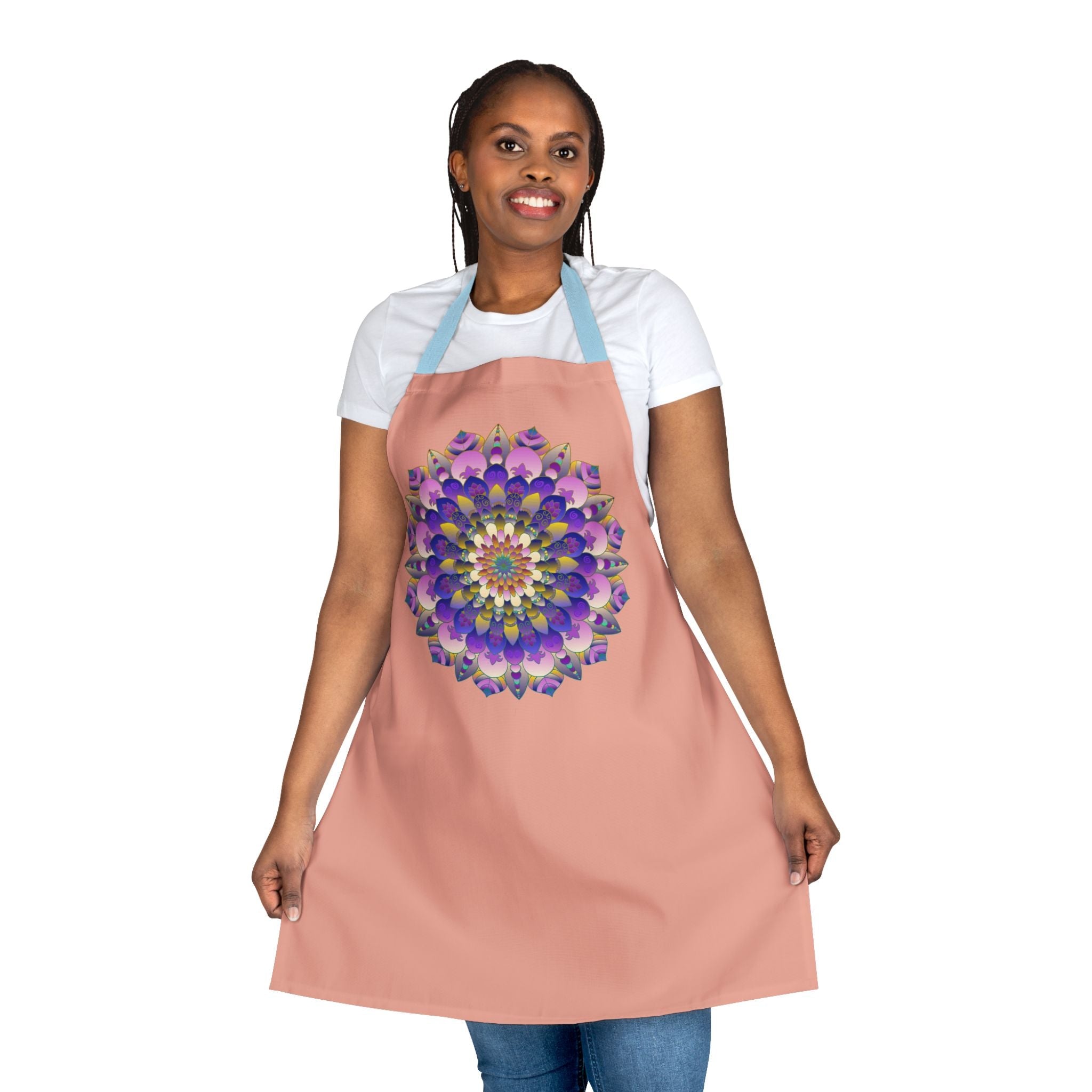 Mandala Art Apron - Apricot Dream All Over Prints - Blululi