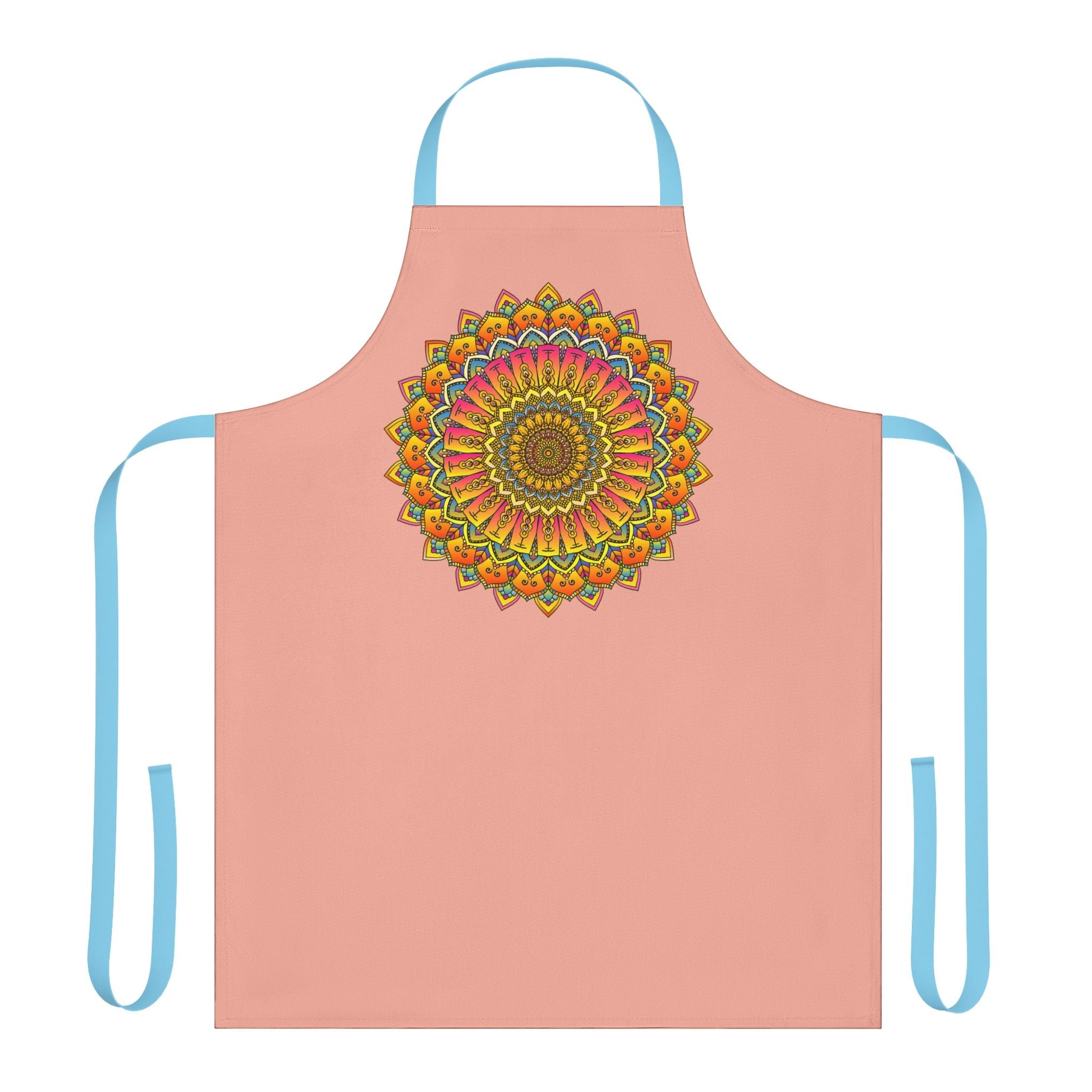 Mandala Art Apron - Apricot Dream All Over Prints - Blululi