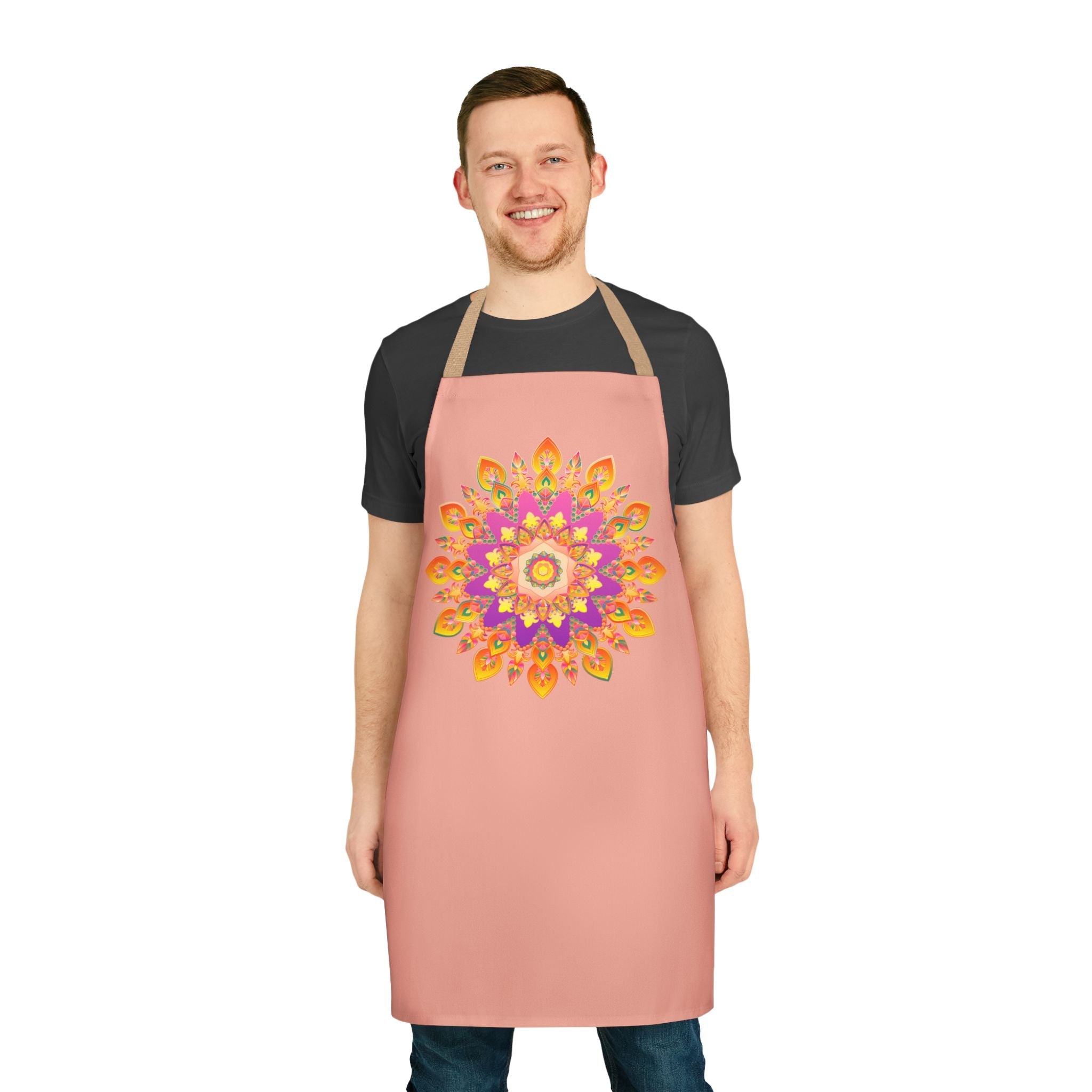 Mandala Art Apron - Apricot Dream All Over Prints - Blululi