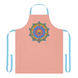 Mandala Art Apron - Apricot Floral Design All Over Prints - Blululi