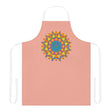 Mandala Art Apron - Apricot Floral Design All Over Prints - Blululi