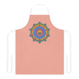 Mandala Art Apron - Apricot Floral Design All Over Prints - Blululi
