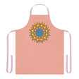 Mandala Art Apron - Apricot Floral Design All Over Prints - Blululi