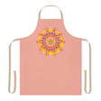 Mandala Art Apron - Apricot Floral Design All Over Prints - Blululi