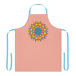 Mandala Art Apron - Apricot Floral Design All Over Prints - Blululi