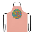 Mandala Art Apron - Apricot Floral Design All Over Prints - Blululi