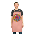 Mandala Art Apron - Apricot Floral Design All Over Prints - Blululi