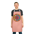 Mandala Art Apron - Apricot Floral Design All Over Prints - Blululi