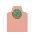Mandala Art Apron - Apricot Floral Design All Over Prints - Blululi