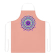 Mandala Art Apron - Apricot Floral Kitchen All Over Prints - Blululi