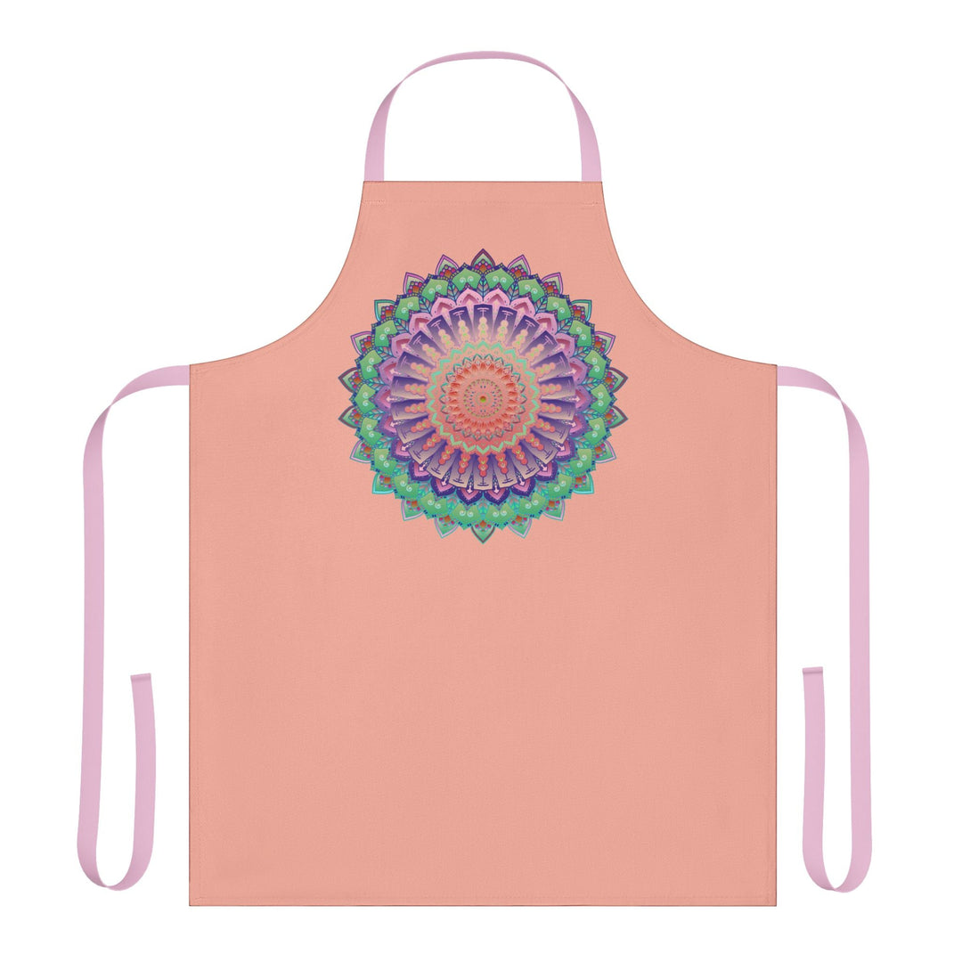 Mandala Art Apron - Apricot Flower All Over Prints - Blululi